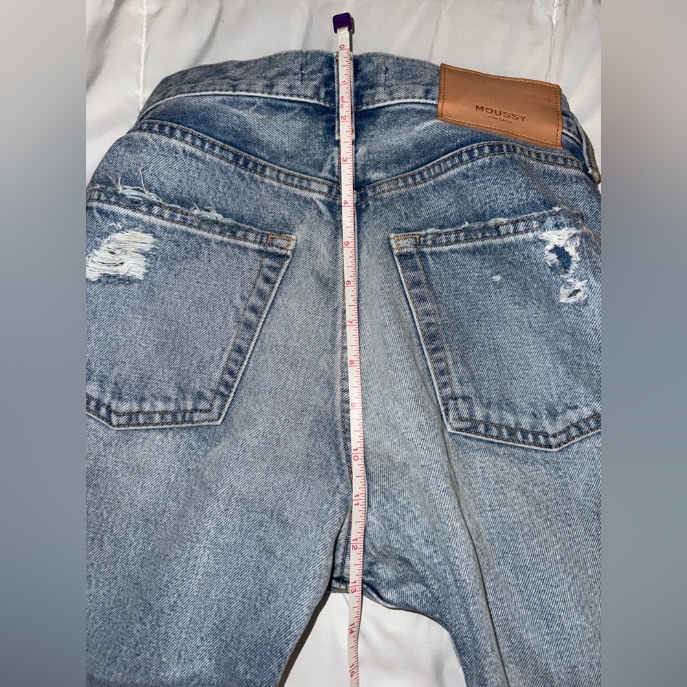 Moussy Vintage Light Blue Distressed Womens Jeans - Picture 10 of 13
